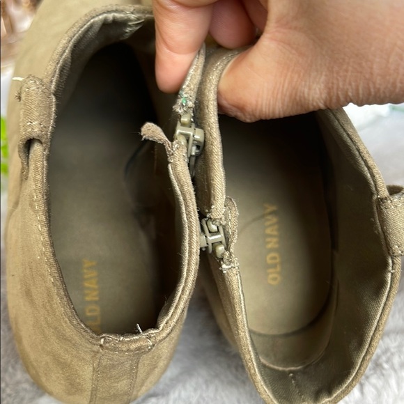 Women's Tan Suede Ankle Boots - Picture 3 of 5